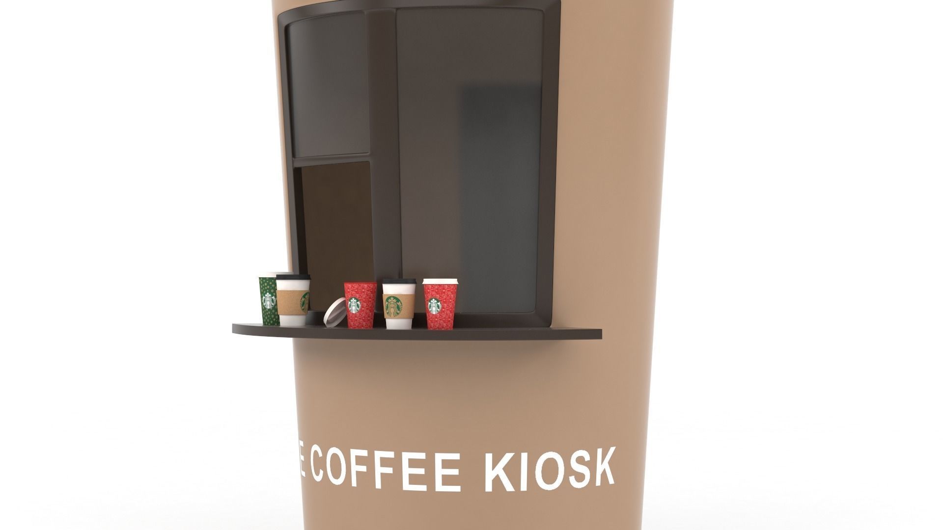 Coffee Kiosk 3D model_6