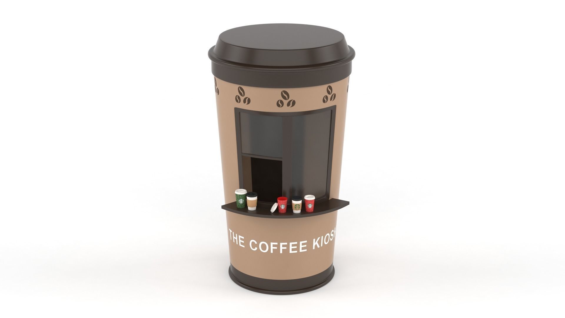 Coffee Kiosk 3D model_5