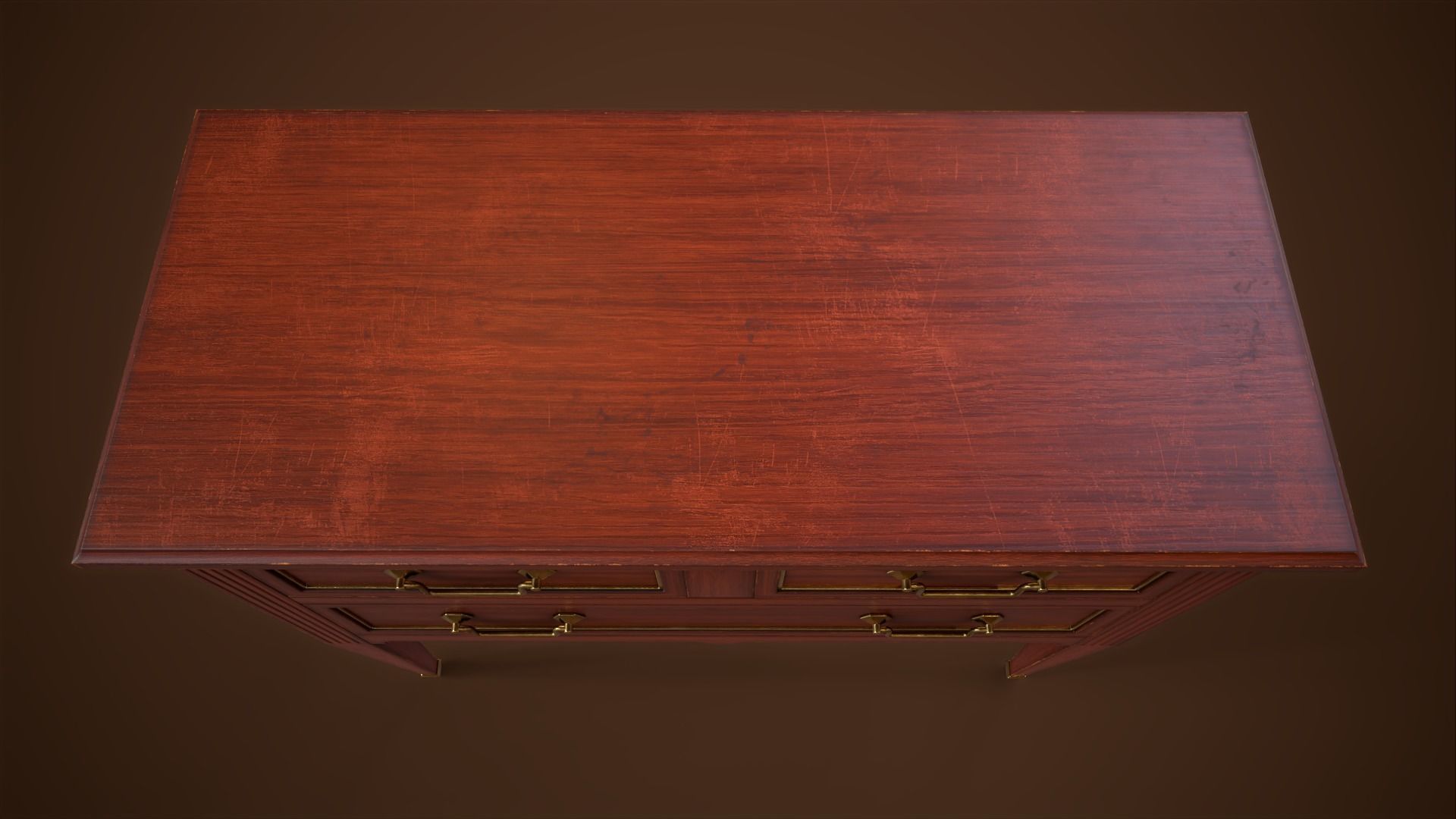 Dresser Low-poly 3D model_9