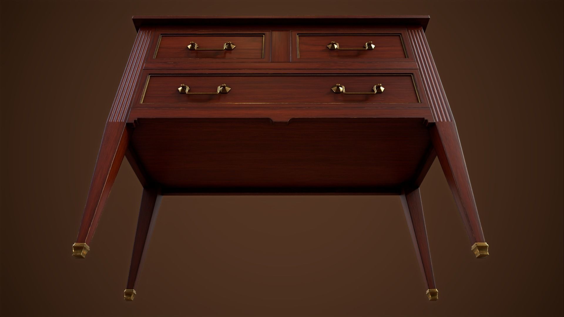 Dresser Low-poly 3D model_10