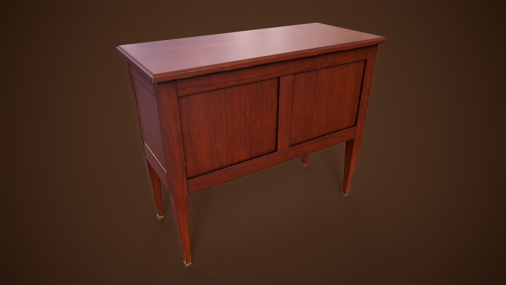 Dresser Low-poly 3D model_2