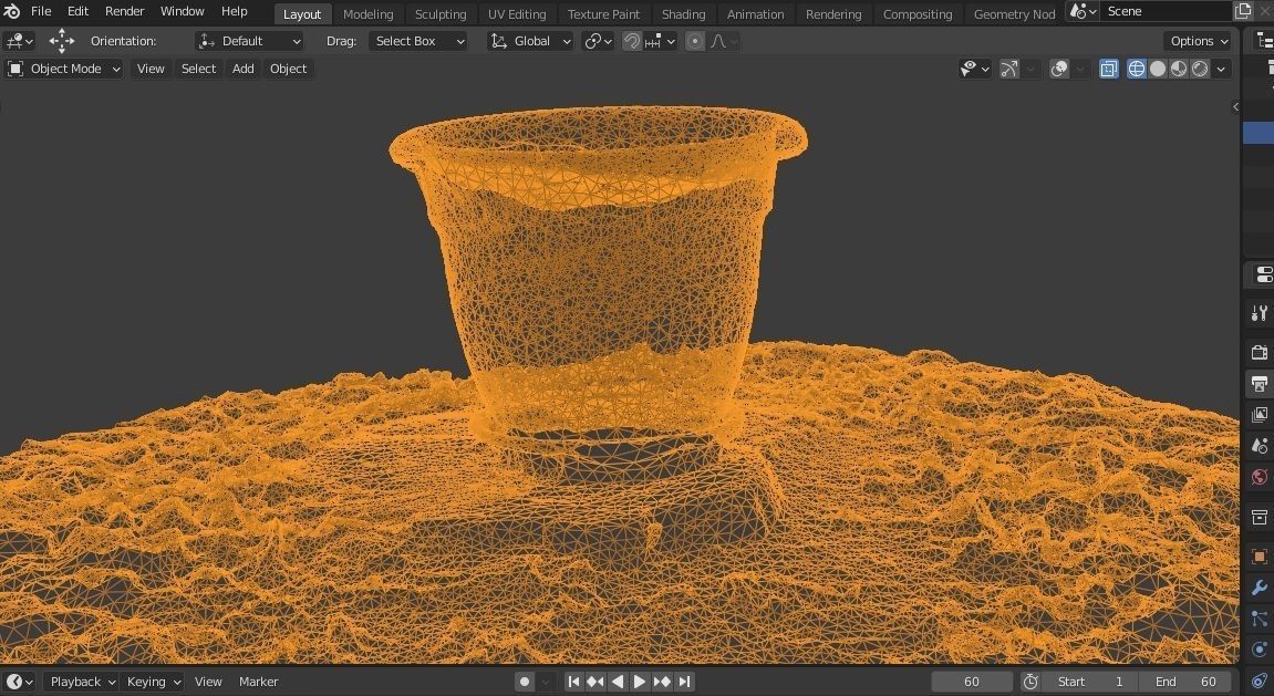 Flower vase - scanned 3D model_69