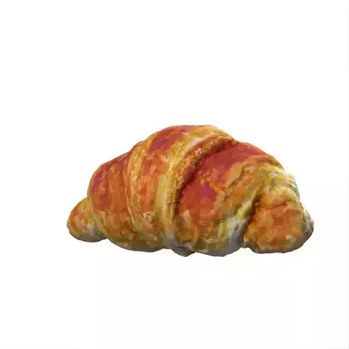 Croissant Scan 3D model with UV map