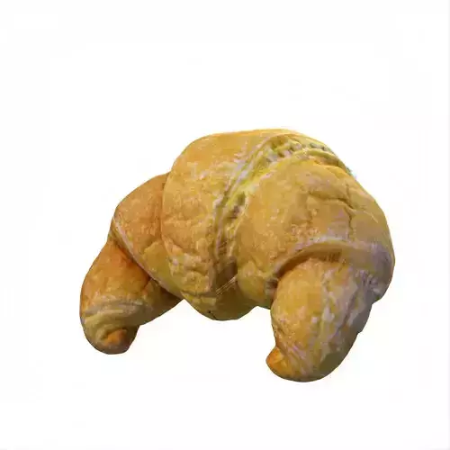 Croissant Curve Scan 3D model with UV map