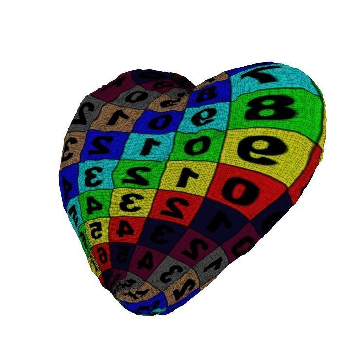 057 Donut heart bun plain2 Scan 3D model with UV map 3D model_3