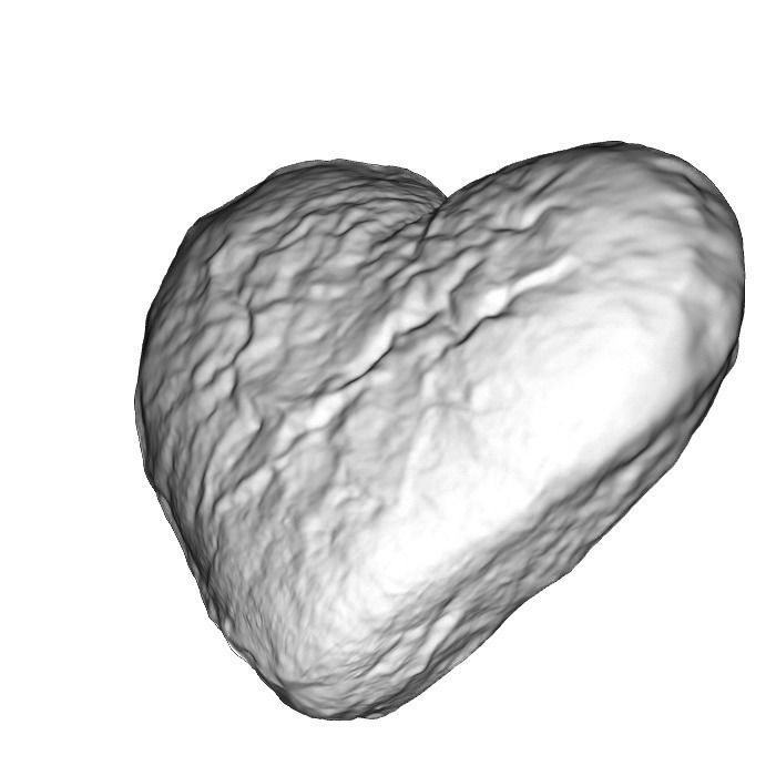 057 Donut heart bun plain2 Scan 3D model with UV map 3D model_2