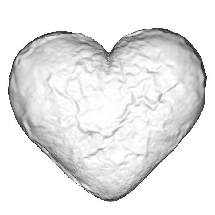 057 Donut heart bun plain2 Scan 3D model with UV map 3D model_6