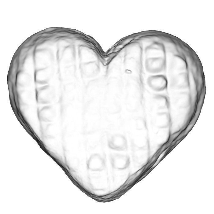 057 Donut heart bun plain2 Scan 3D model with UV map 3D model_14