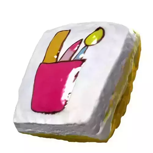 054 Donut bun brush Scan 3D model with UV map