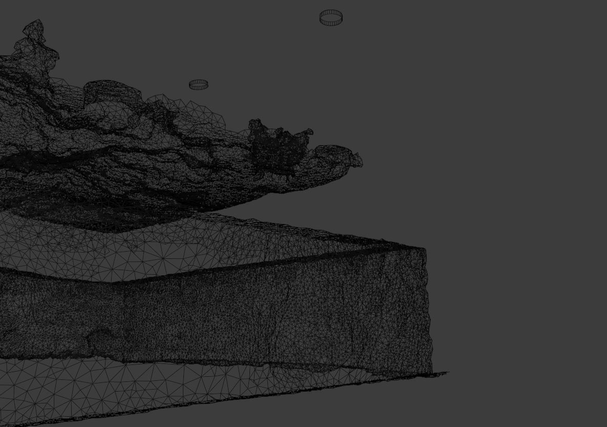 Flowerbed angle curved garden decoration SCANNED MODEL 3D model_13