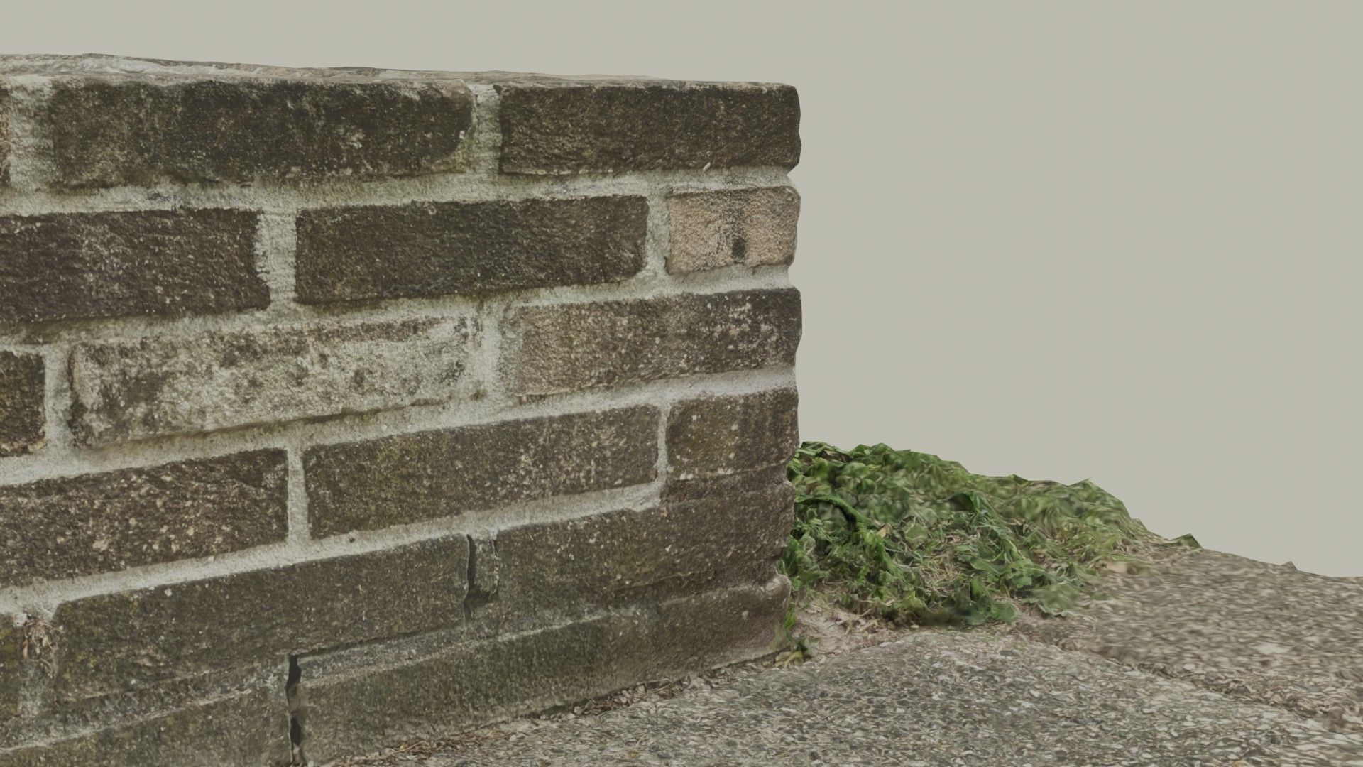 Flowerbed angle curved garden decoration SCANNED MODEL 3D model_42