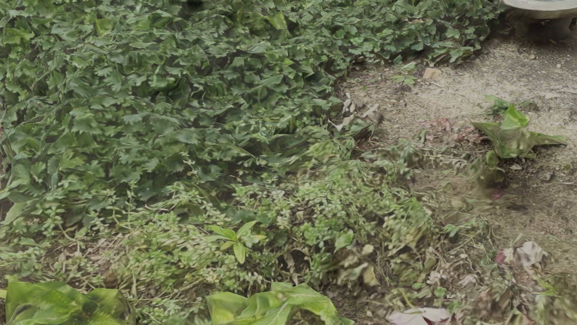 Flowerbed angle curved garden decoration SCANNED MODEL 3D model_48