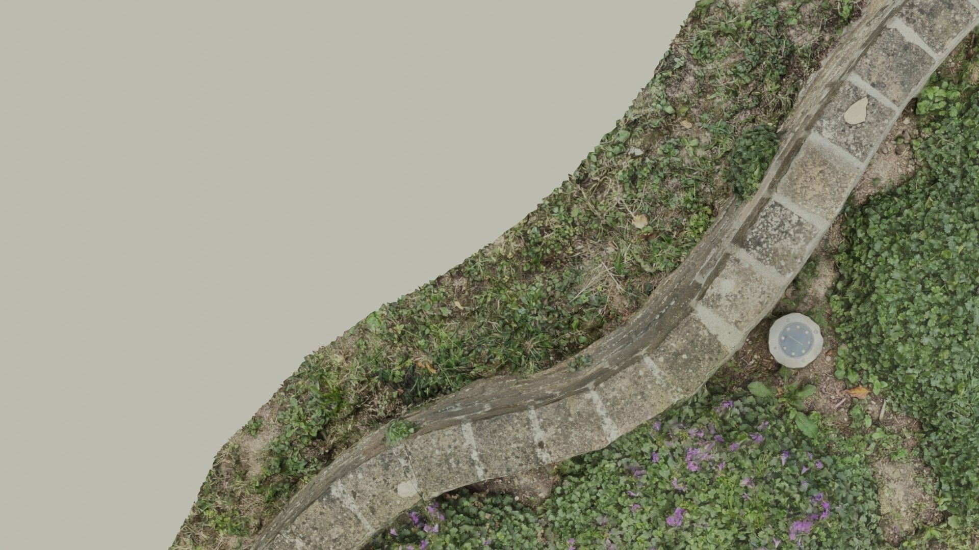 Flowerbed angle curved garden decoration SCANNED MODEL 3D model_41