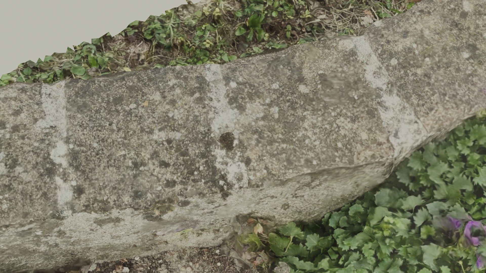 Flowerbed angle curved garden decoration SCANNED MODEL 3D model_49