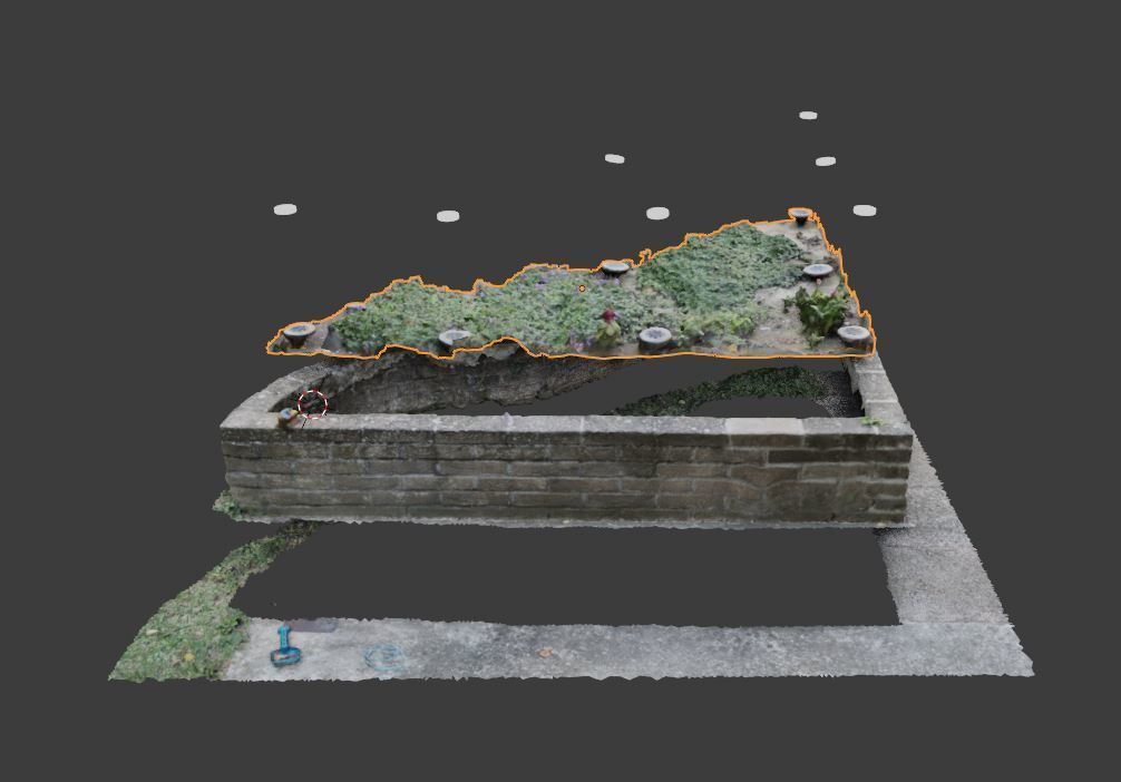 Flowerbed angle curved garden decoration SCANNED MODEL 3D model_7