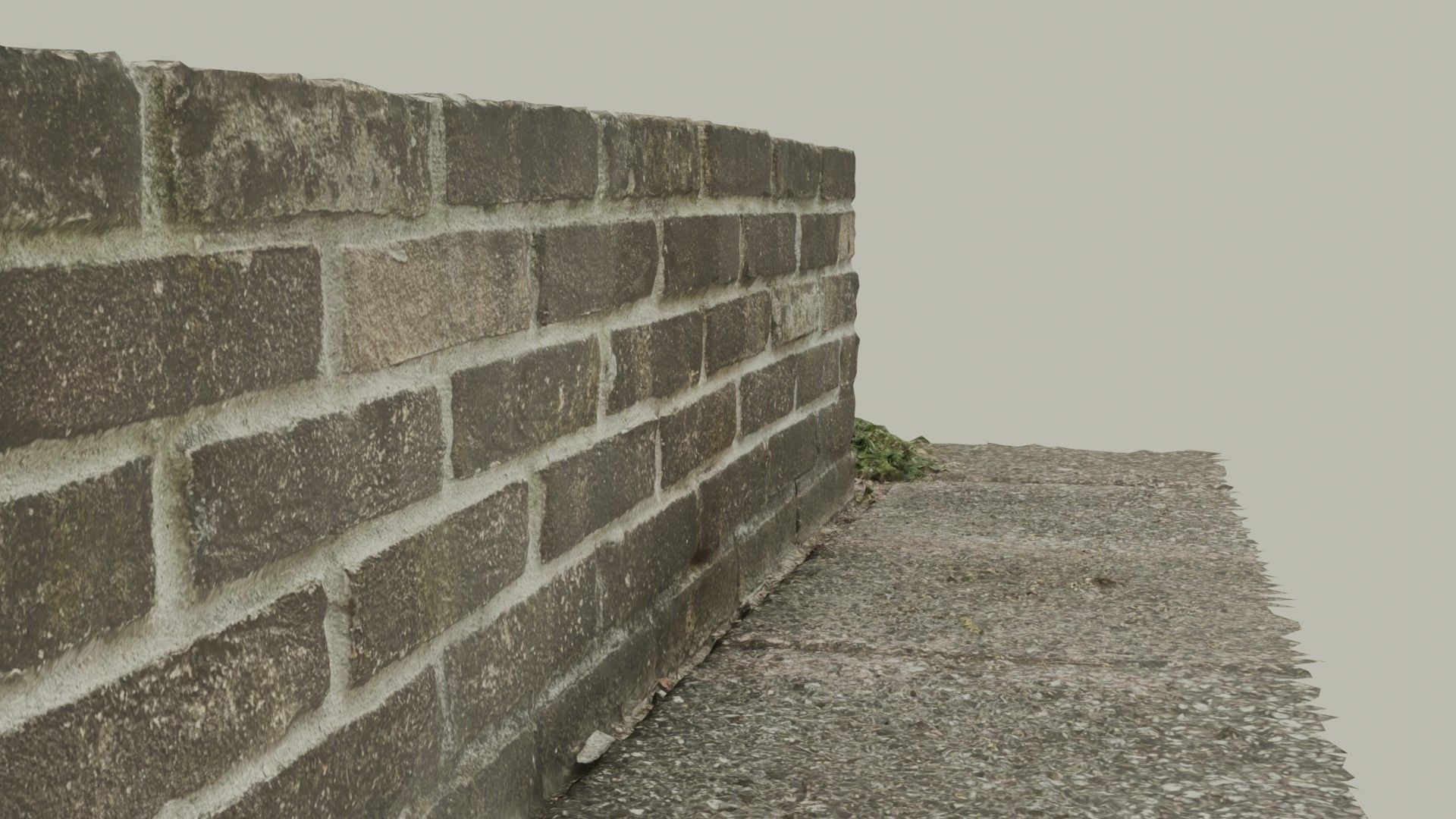 Flowerbed angle curved garden decoration SCANNED MODEL 3D model_44