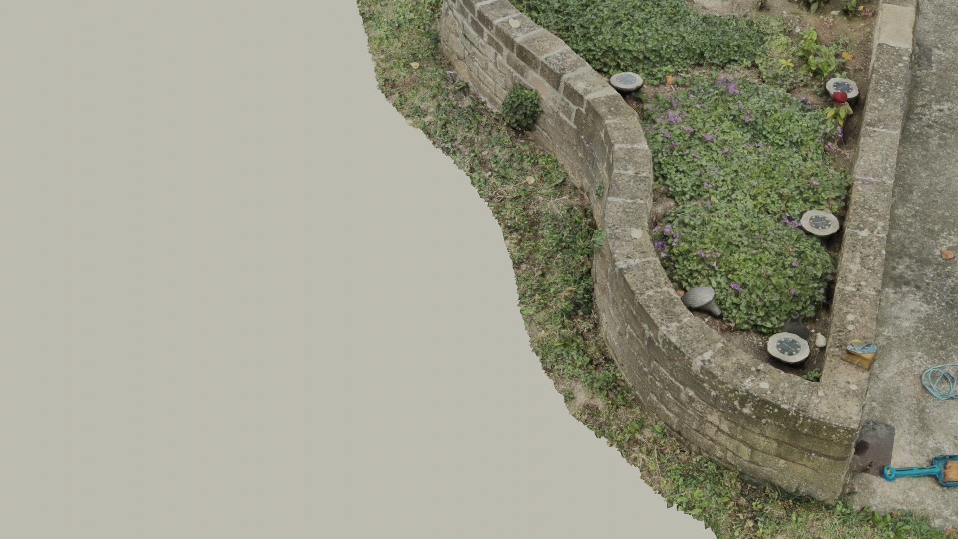 Flowerbed angle curved garden decoration SCANNED MODEL 3D model_37