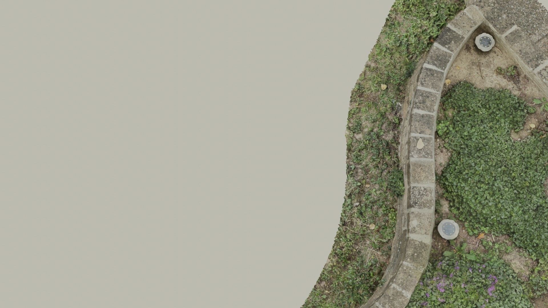Flowerbed angle curved garden decoration SCANNED MODEL 3D model_27