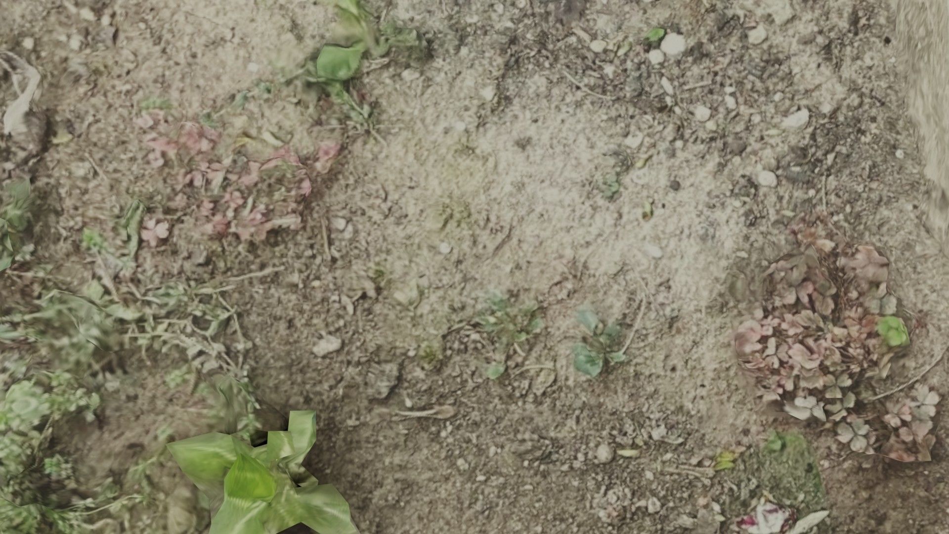 Flowerbed angle curved garden decoration SCANNED MODEL 3D model_47