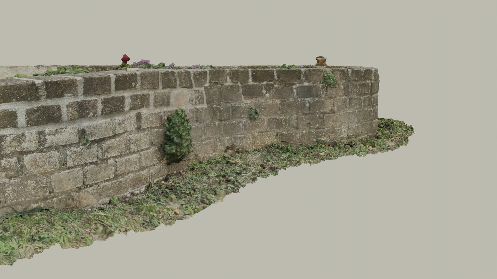 Flowerbed angle curved garden decoration SCANNED MODEL 3D model_28