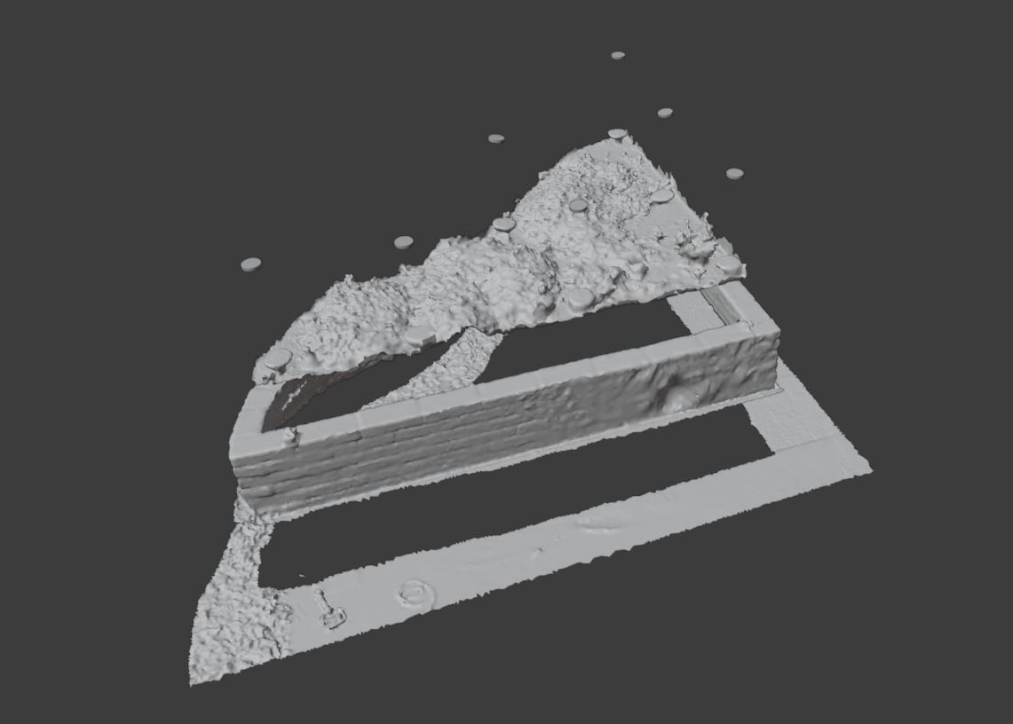 Flowerbed angle curved garden decoration SCANNED MODEL 3D model_12