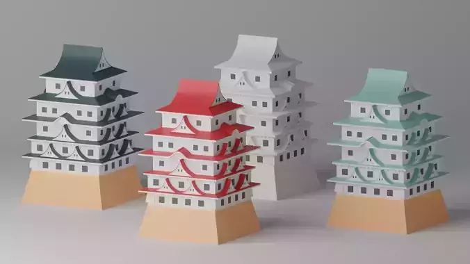 Cartoon Japanese Castle Collection