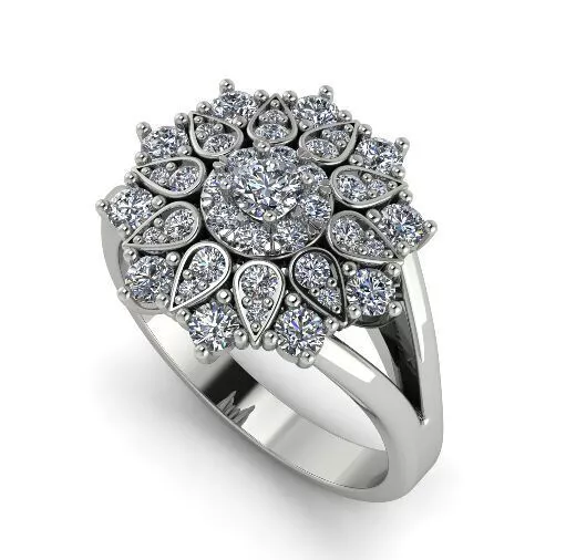 Beautiful ring 1085 3D print model