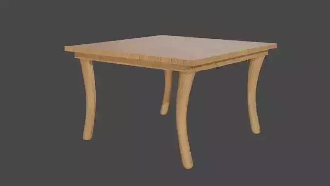 Low poly Table with Blender Low-poly 3D model