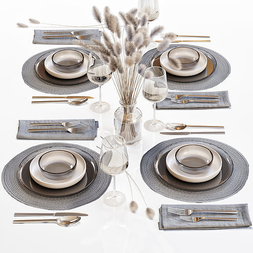 Table setting 35 3D model