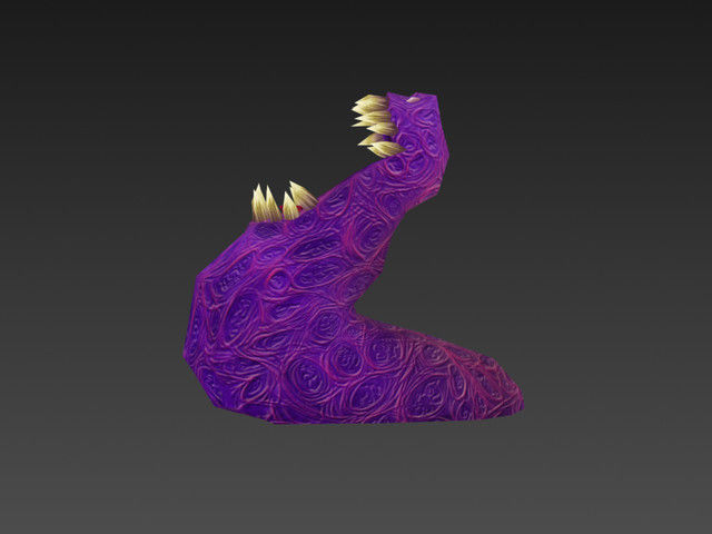 Worm Crvec Low-poly 3D model_3