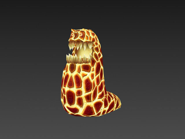 Worm Crvec Low-poly 3D model_5