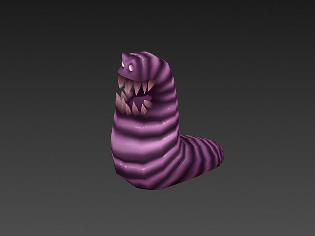 Worm Crvec Low-poly 3D model_4