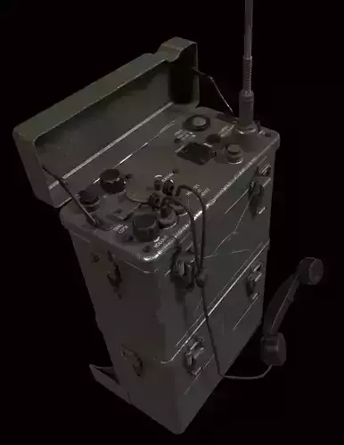 BC-1000 World War 2 Military Radio Low-poly 3D model