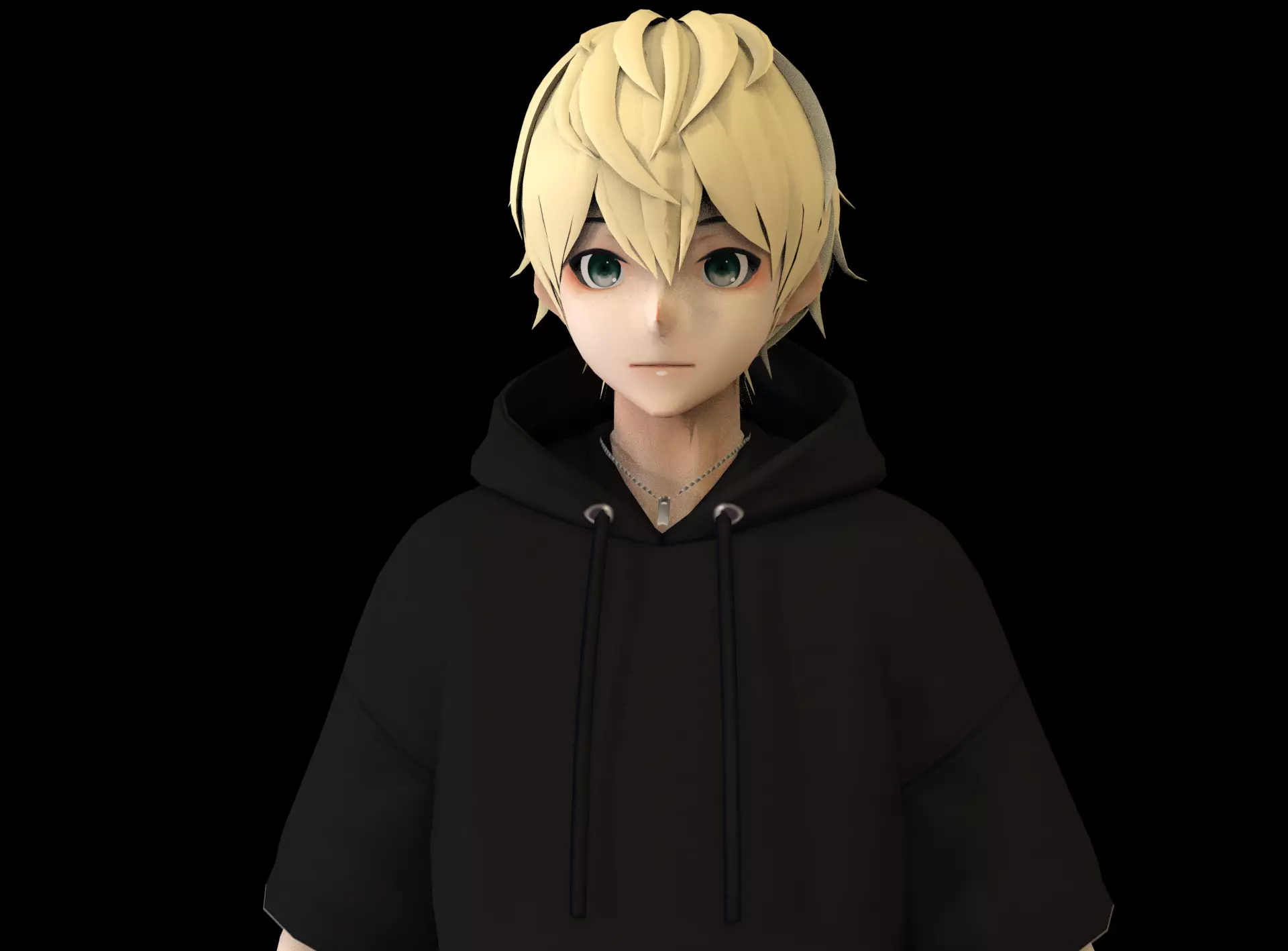 Anime Boy Low Poly Character 20 Low-poly 3D model_0