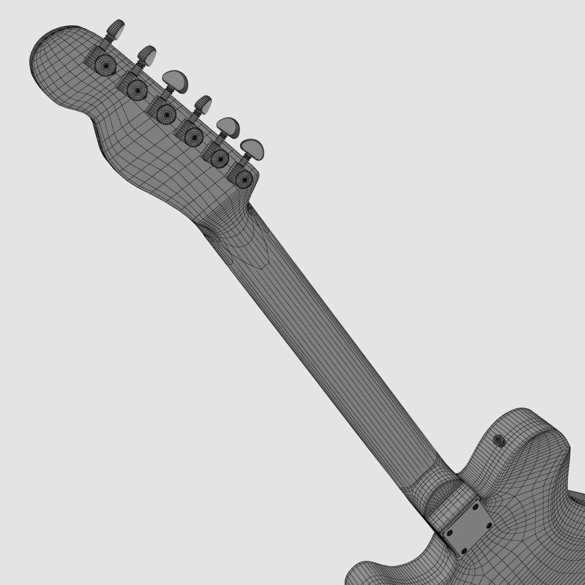 Fender Telecaster 3D model_11