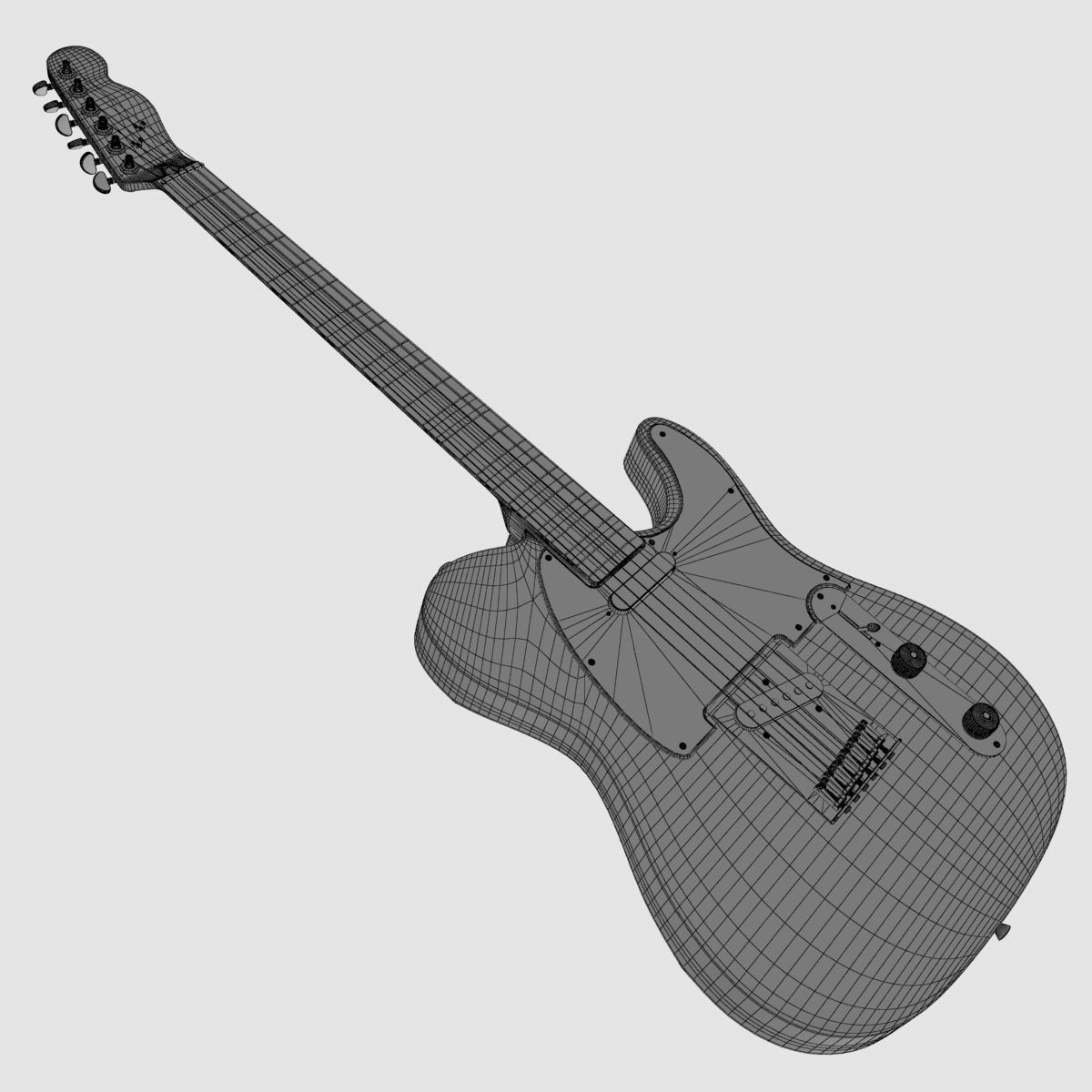 Fender Telecaster 3D model_7