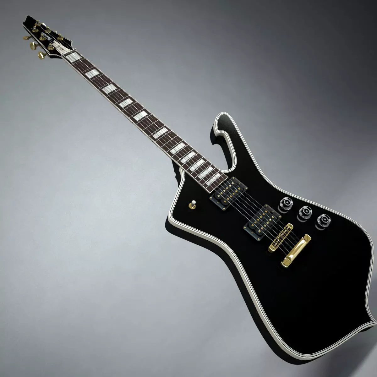 Ibanez IceMan Paul Stanley Guitar 3D model_0