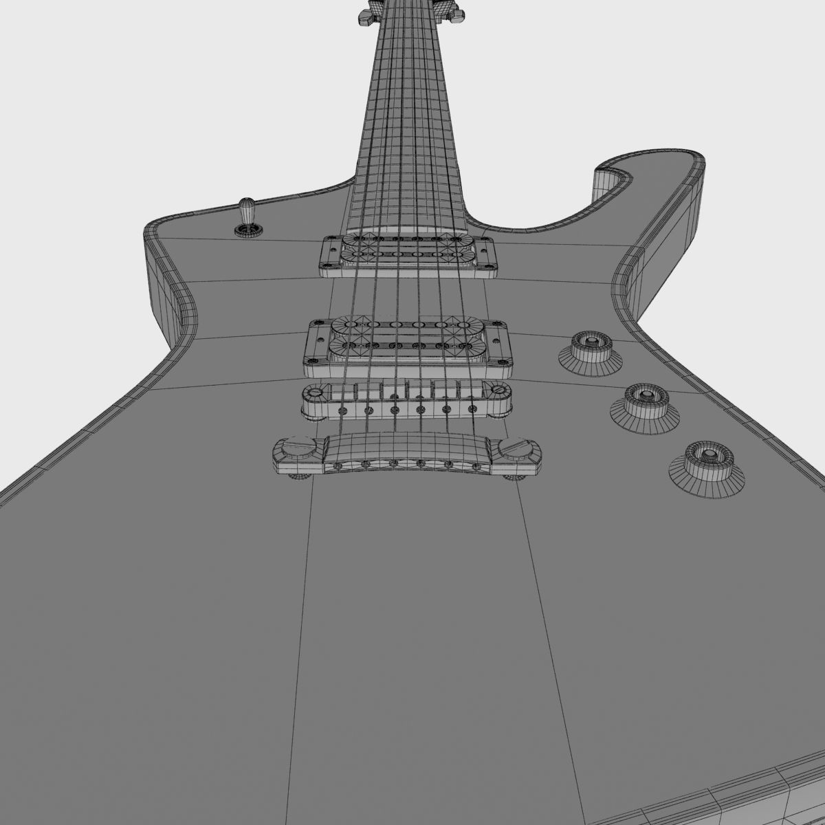 Ibanez IceMan Paul Stanley Guitar 3D model_9