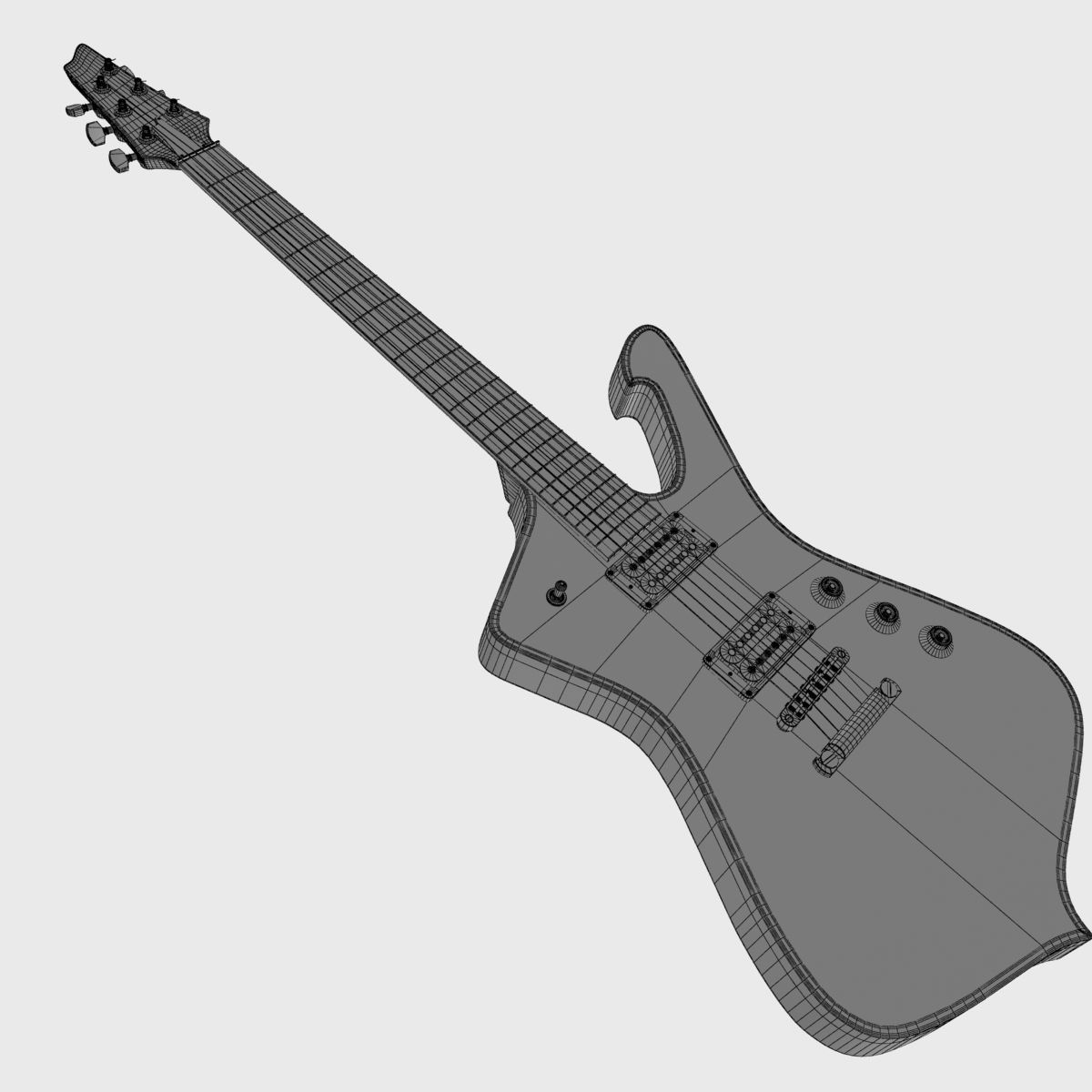 Ibanez IceMan Paul Stanley Guitar 3D model_7