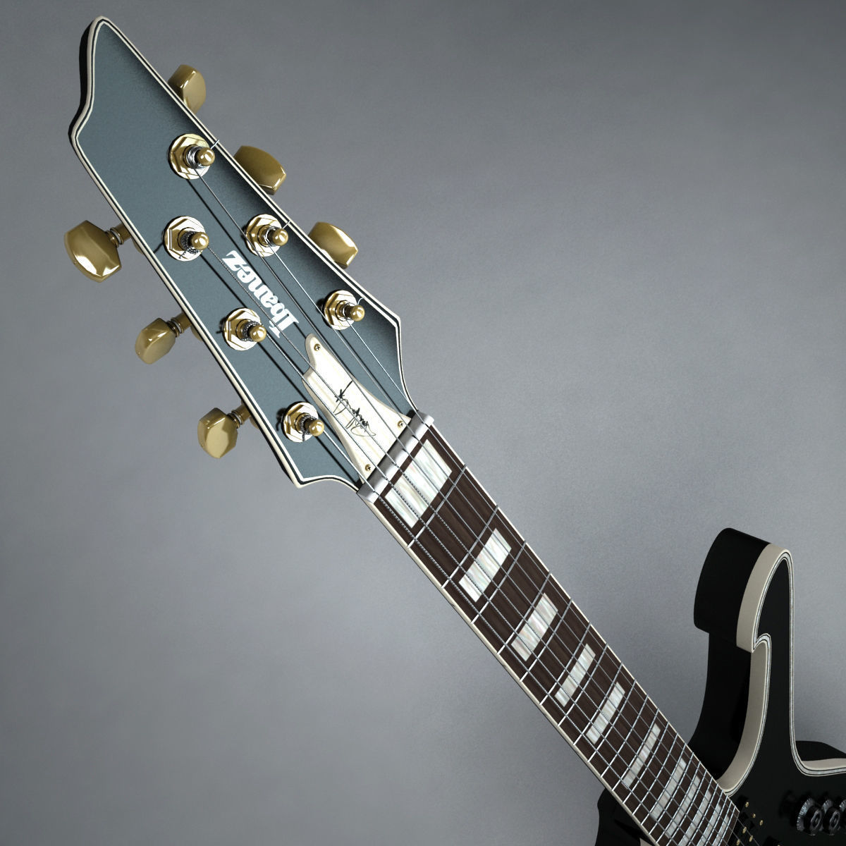 Ibanez IceMan Paul Stanley Guitar 3D model_1