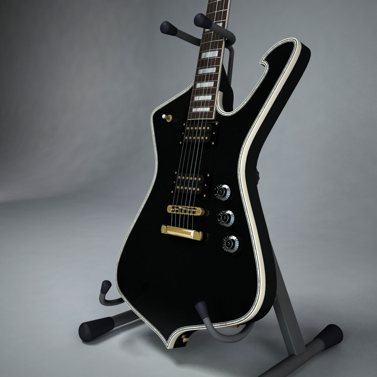 Ibanez IceMan Paul Stanley Guitar 3D model_5