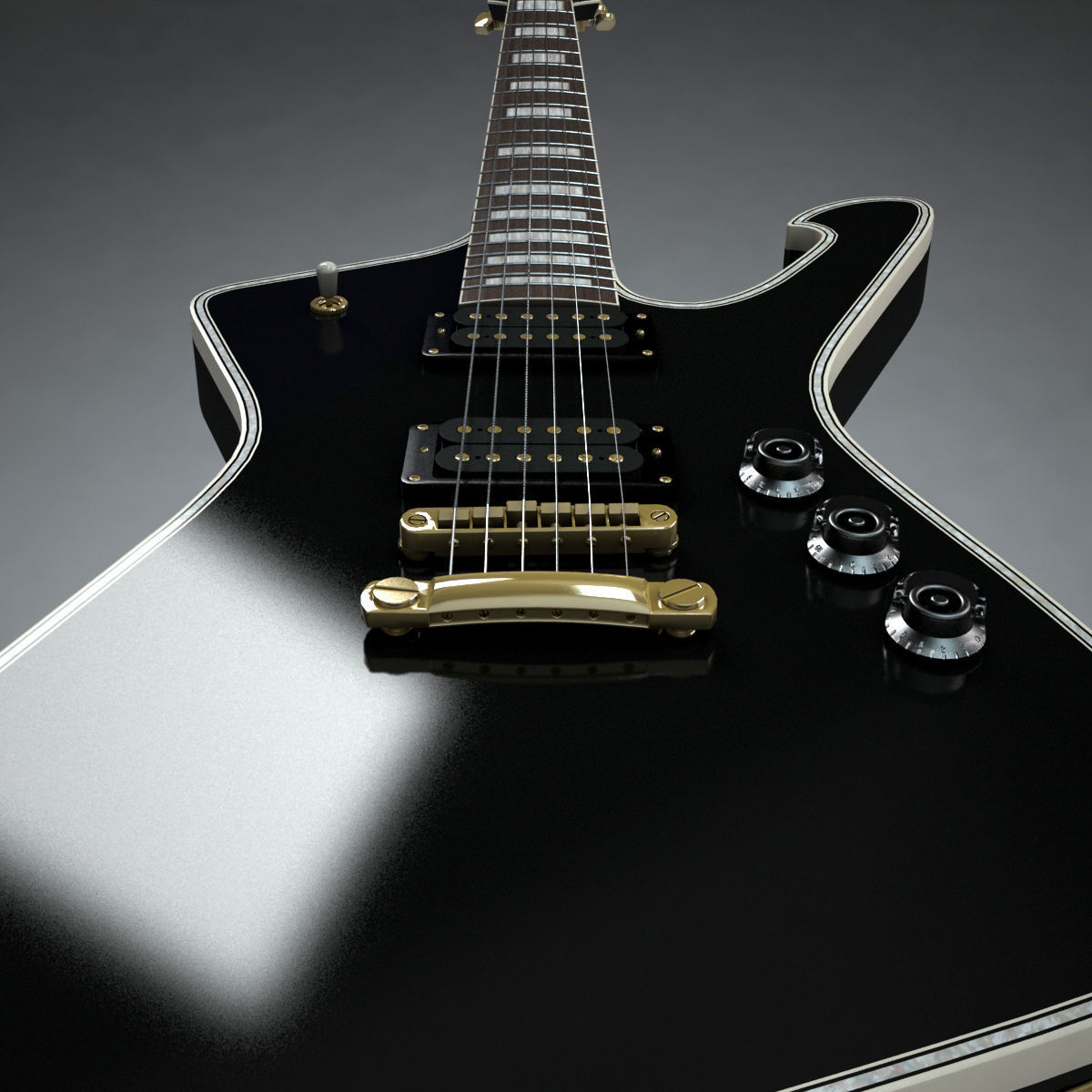 Ibanez IceMan Paul Stanley Guitar 3D model_2