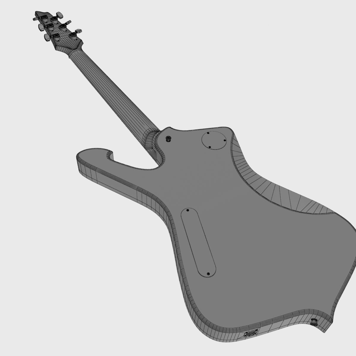 Ibanez IceMan Paul Stanley Guitar 3D model_10