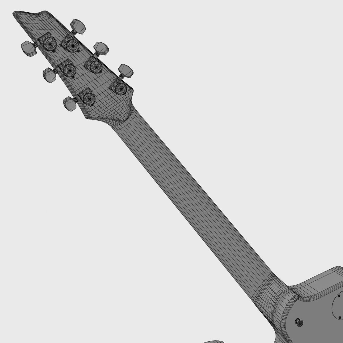 Ibanez IceMan Paul Stanley Guitar 3D model_11