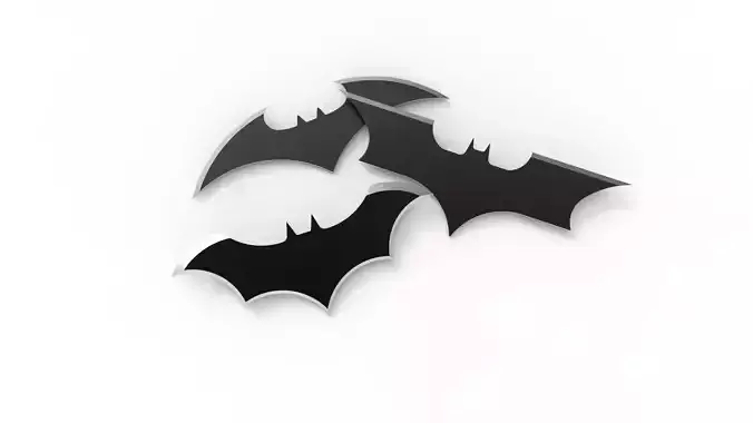 set Batman Batarang Model 3D print 