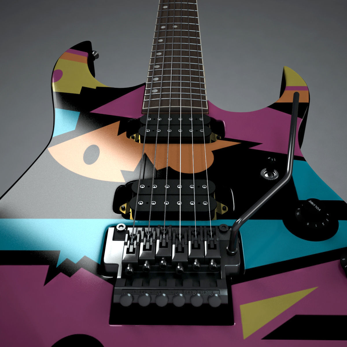 Ibanez John Petrucci Guitar 3D model_2