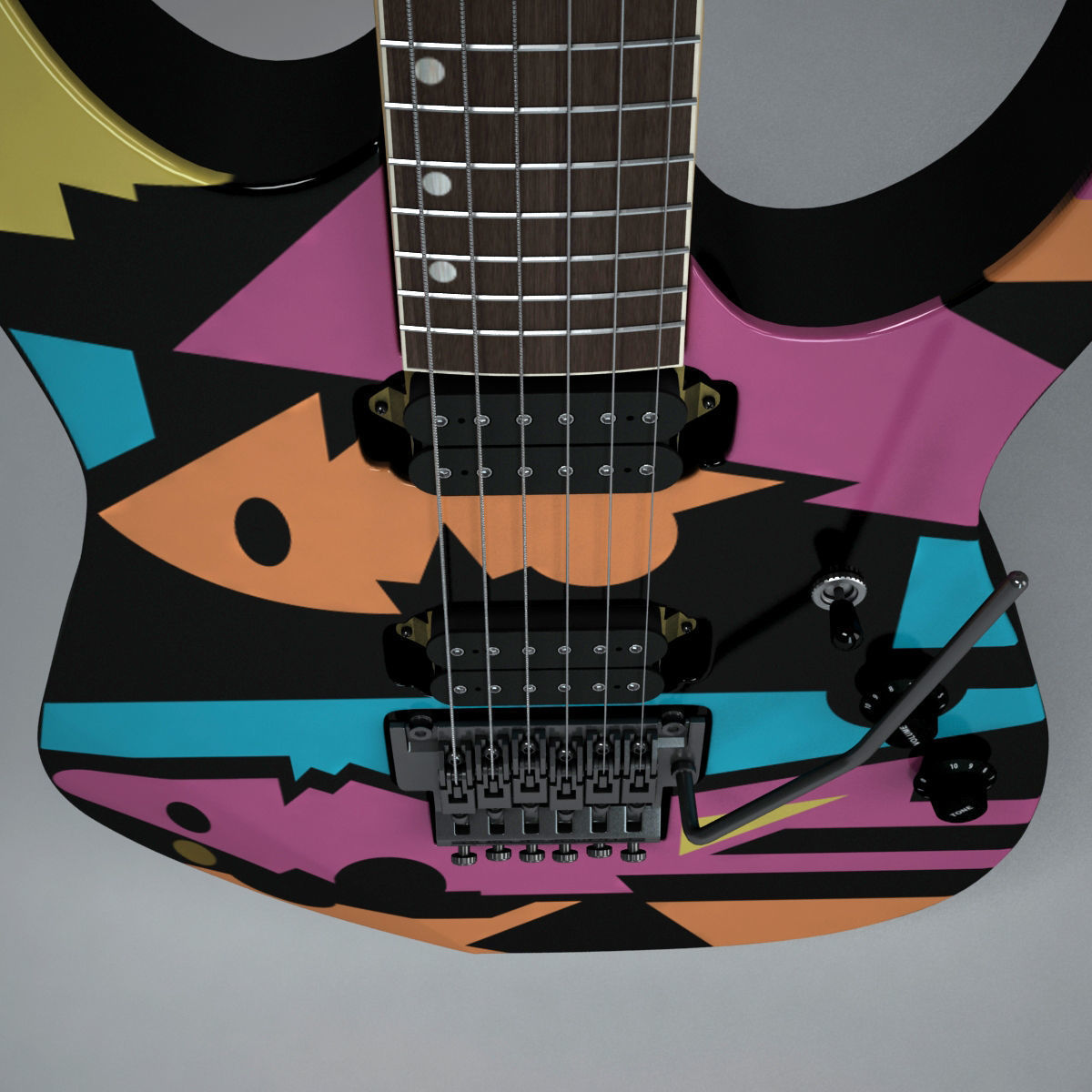 Ibanez John Petrucci Guitar 3D model_6