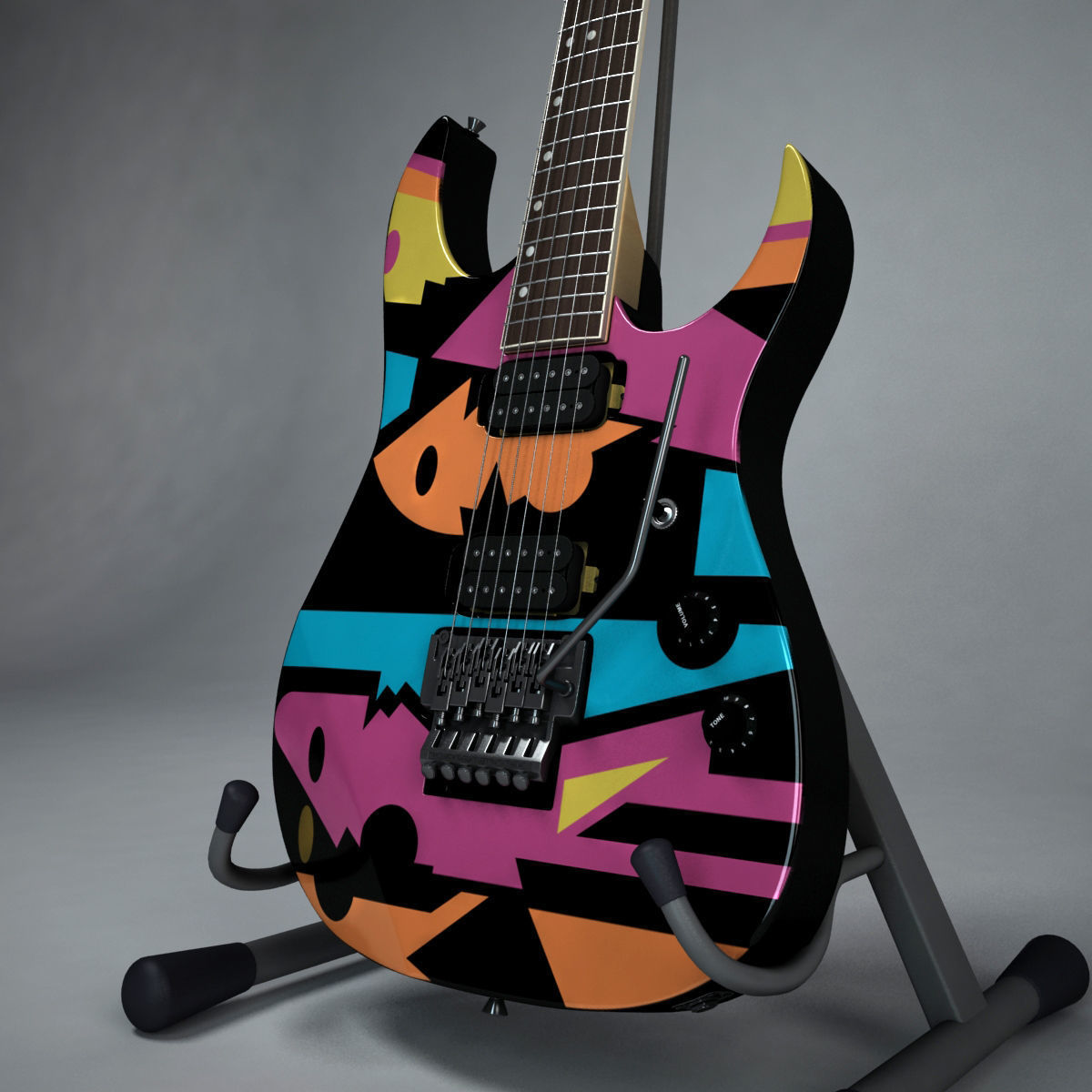 Ibanez John Petrucci Guitar 3D model_5
