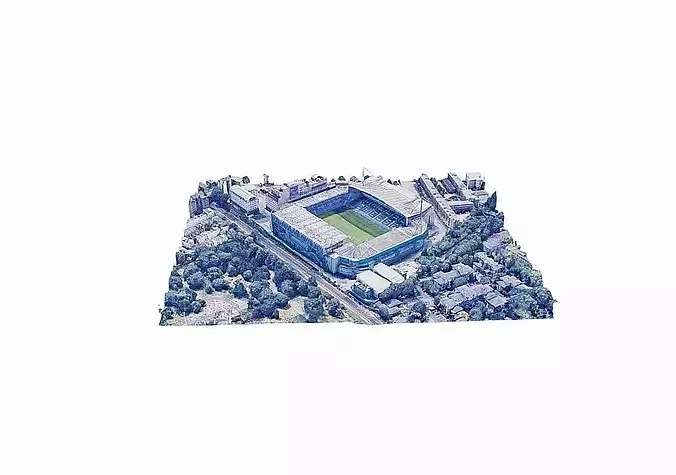 Stamford Bridge - Chelsea Stadium Low-poly 3D model 6