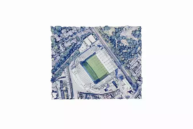 Stamford Bridge - Chelsea Stadium Low-poly 3D model 7